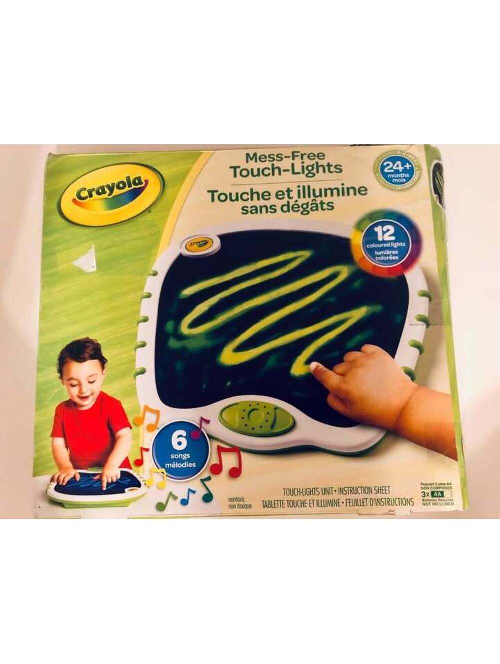 Crayola Mess-free Touch-Lights Drawing Pad M24+ Baby 12 colored lights 6 songs